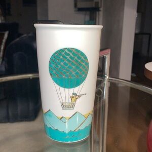 ☕️Starbucks Rare Air Balloon Double Wall 12 OZ Ceramic Tumbler